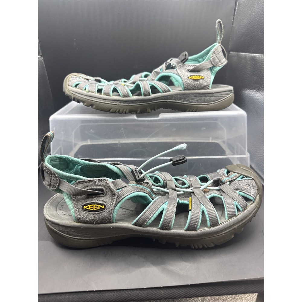 Keen Whisper Sandals Womens Size 8 Gray Waterproof Bungee Hiking 1003717
